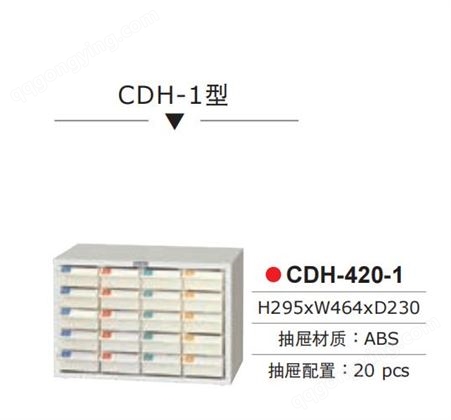 CDH-420-1TANKO天钢金属20抽乳白色耐油多功能收纳零件柜/零件箱CDH-420-1