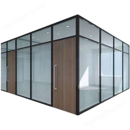 办公室玻璃隔断不锈钢金属框别墅写字楼会议室单玻高隔断墙定做