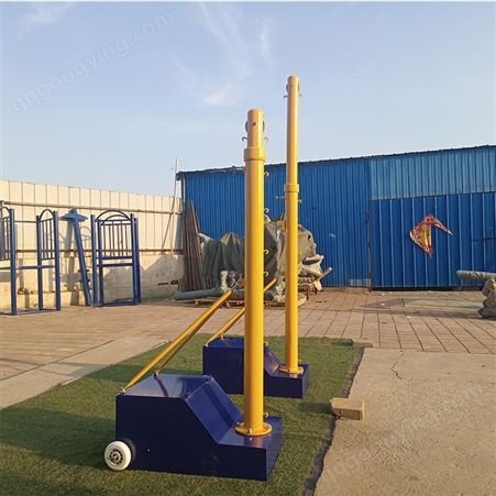 室外地埋式方管排球柱 排球架 可调节高度 中小学 泰昌定制