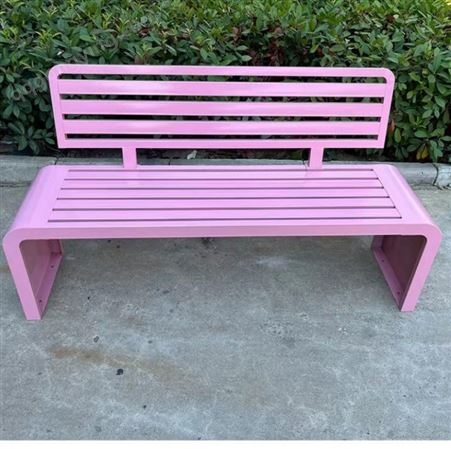 公园椅户外休闲不锈钢创意靠背长椅小区园林景区创意长条凳子合信