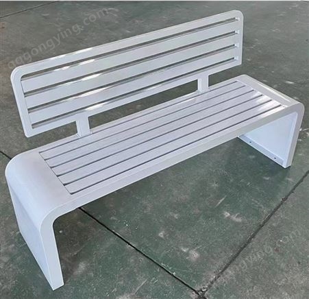 公园椅户外休闲不锈钢创意靠背长椅小区园林景区创意长条凳子合信