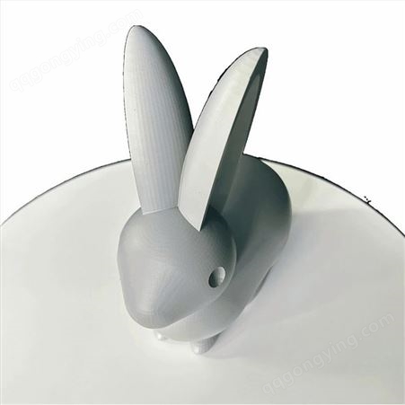 阿尔比斯3D打印SLA光敏树脂潮玩灰色小兔子可订制交期快