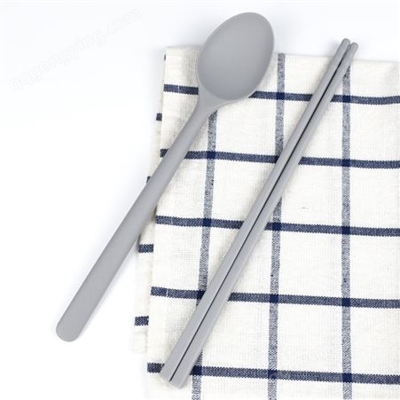 新品硅胶料理筷子耐高温钢芯防滑防霉家用硅胶勺筷套装