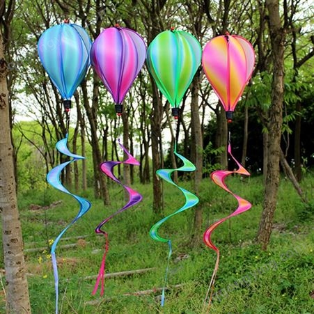 新款户外热气球风转云彩热气球彩虹七彩风车景区楼盘园林装饰批发
