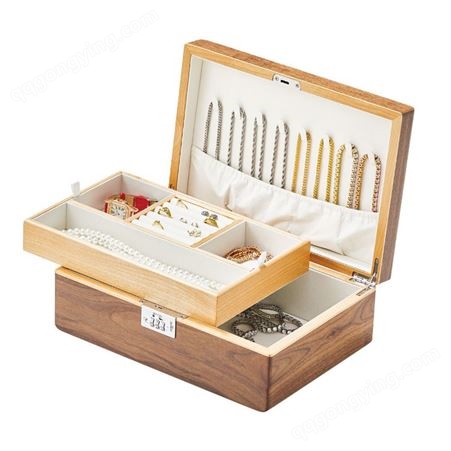 东尚木业 密码锁手饰品收纳木盒 珠宝盒 木质首饰盒 木包装盒定制