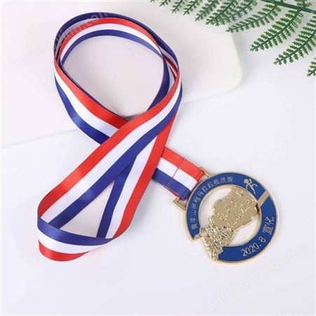 马拉松运动会金银铜奖牌 跆拳道比赛金属烤漆荣誉奖章