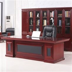办公桌老板桌 实木原木大板桌 总裁桌经理桌 主管桌单人办公桌椅组合