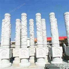 寺庙花岗岩石雕龙柱 大型景观华表柱 硬度莫式6.8级