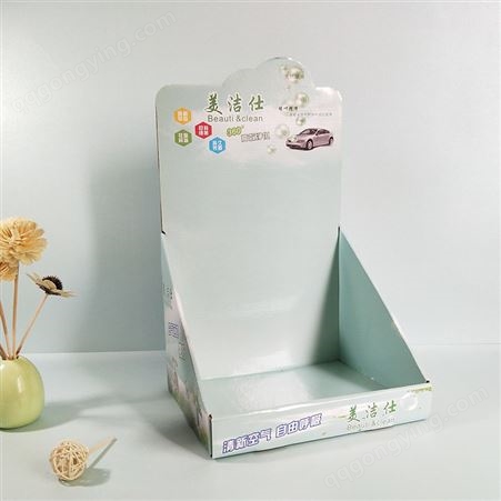 厂家直供饮料零食台面纸盒pdq设计 收银台桌面瓦楞纸展示盒