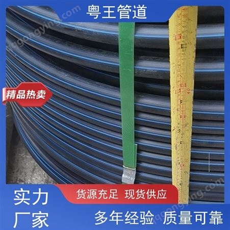 粤王 PE100HDPE 耐腐蚀塑料供水消防管批发1.6Mpa