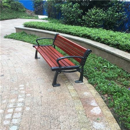 供应生产重庆巴南防腐铁艺座椅实木长椅