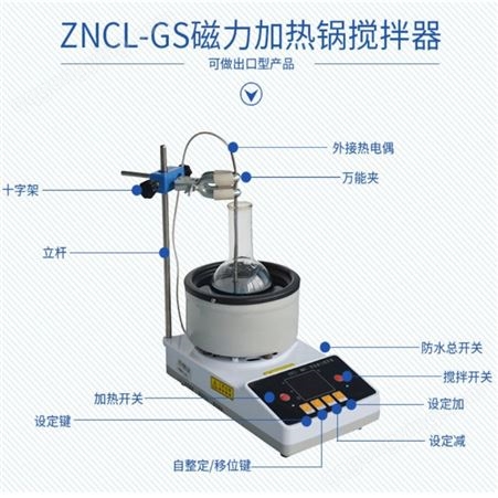 磁力搅拌油浴锅ZNCL-GS集热式加热搅拌器 小型进口型号