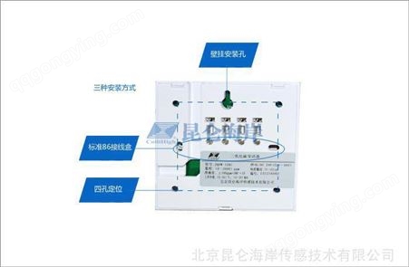 北京昆仑海岸三线制4-20ma电流输出二氧化碳变送器传感器JQAW-12AC
