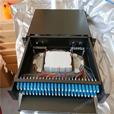 SC-UPC12口光纤终端盒满配 1U抽拉式光纤配线架DIN终端盒源厂批发