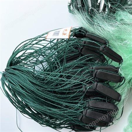 槐渔 1指1.5指50米超加重大流水餐渔网 白条网 鱼尾坠三层网 渔网 鱼网