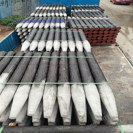 广州水泥仿树桩厂家  2米3米水泥仿木桩模具有  好家园  广州仿树皮桩批发