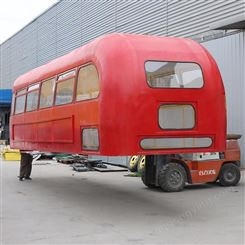 威四方定制红色公交车巴士 1：1复古汽车模型 装饰品摆件