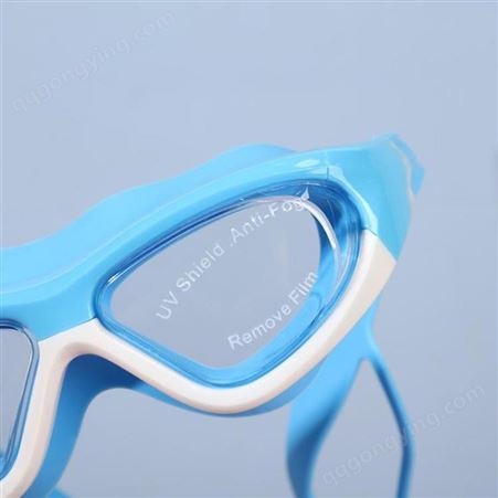 亚马逊报款泳镜高清防水防雾潜水护目镜儿童男童女童通用大框镜