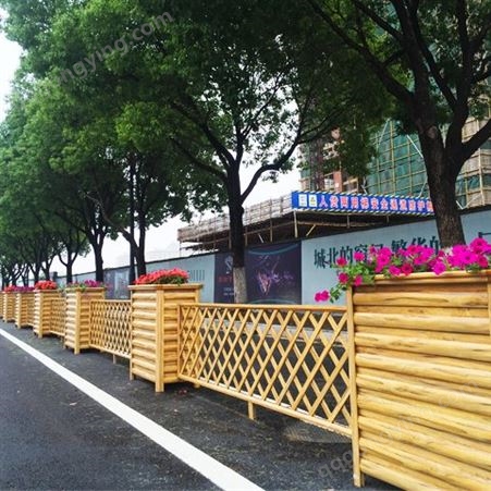 市政道路铝合金景观花箱隔离护栏 户外组合绿化种植花槽送货上门