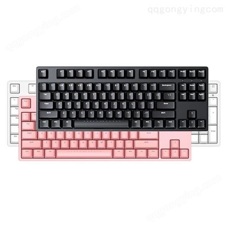 ikbc机械键盘cherry樱桃青茶*红轴无线办公含鼠标套装c87c104