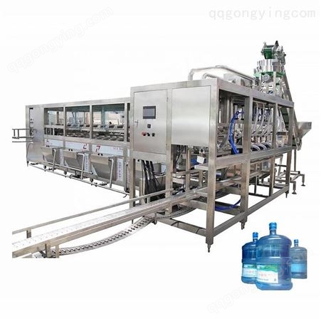 桶装水自动灌装生产线 全自动矿泉水机器价格 大桶纯净水生产线骏科机械