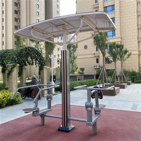 户外公园太阳能供电智能健身器材 挂墙式健身单杠吊环 泰昌定做